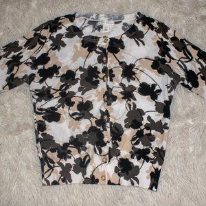 Women's Small Floral Banana Republic Cardigan